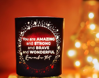 Inspirational Glow‑Through Candle Handmade in Cornwall