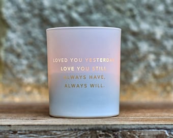 Personalised Soy Candle Gift: Custom Message, Handmade in Cornwall