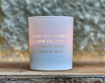 Personalised scented soy candle, the perfect Gift for Couples, custom lid, add a message to the back, handmade in Cornwall