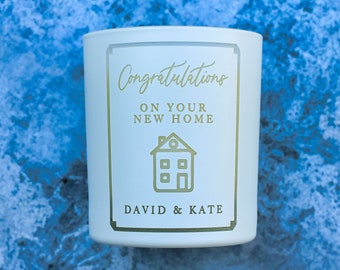 Personalised New Home Gift, Coconut Soy Candle, Housewarming Present