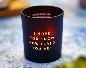 Personalized Soy Candle: Christian Message, Custom Lid, Gift of Hope