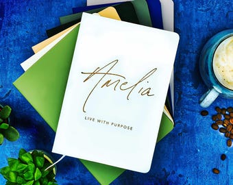 Minimalist Personalised Journal Handmade in Cornwall