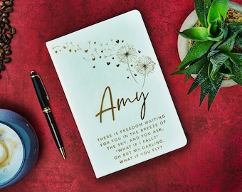 Personalised Journal Handmade in Cornwall, Choice of Colour
