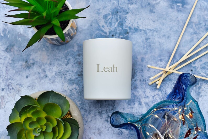 Personalised Message Laser Engraved Onto Soy Candle Name on Etsy