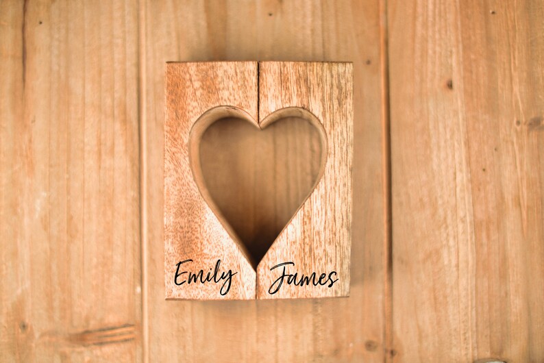 Rustic, Personalised Engraved Wood Candle Holder Custom Tealight Holder gift for Couple, Handmade in Cornwall, Housewarming Bereavement Gift image 7