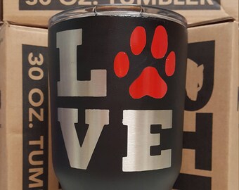 30oz Pet love tumblr by Drink Unique