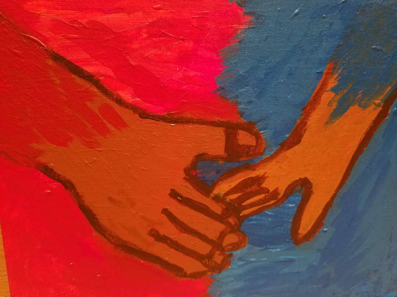 Hands Painting Friendship Painting Love Painting Lovers Etsy