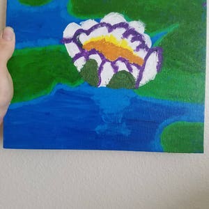 Waterlily art, Pond painting, Waterlily, Tranquil art, Calming art, Water painting, Nature painting, Pond art, Flower art, Lily painting image 8