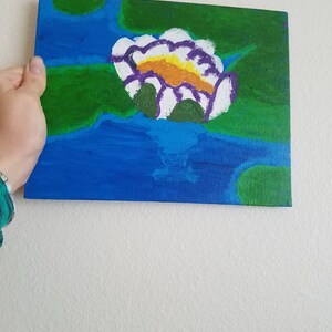 Waterlily art, Pond painting, Waterlily, Tranquil art, Calming art, Water painting, Nature painting, Pond art, Flower art, Lily painting image 6