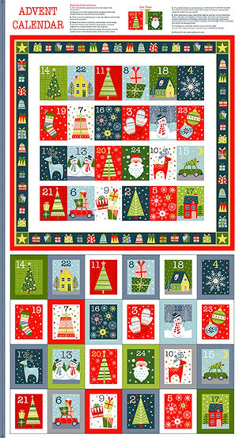 Makower Christmas Advent Calender Joy 2226 Etsy