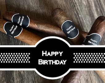 Happy Birthday | Customized Cigar Labels for Birthday Celebration