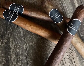 Thank you for being my best man groomsman | Customized Cigar Labels for Groomsmen Gifts and Groomsmen Proposal