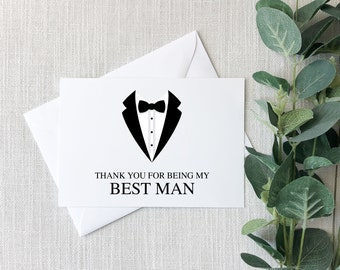 Best Man Thank You Card | Thank you for being my Best Man