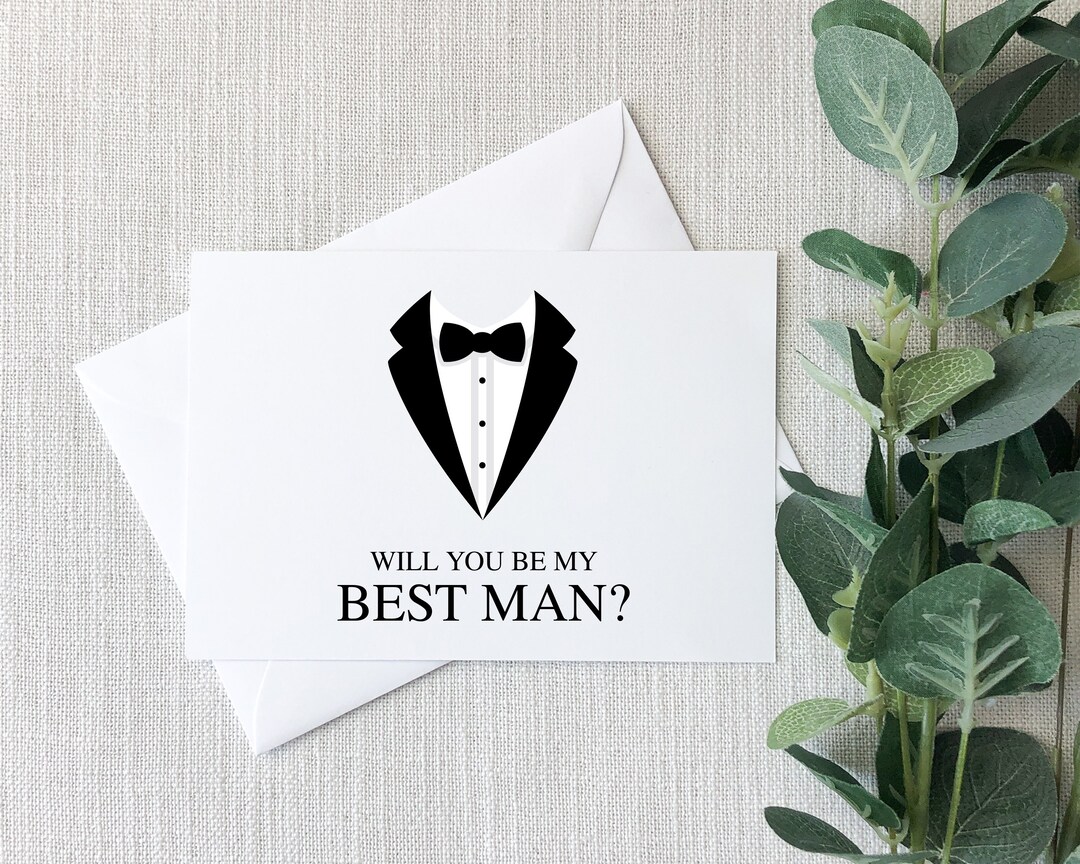 Best Man Proposal Card | Will You Be My Best Man? - Etsy