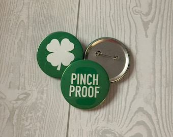 St. Patrick’s day themed pin buttons - 2.25" button badges