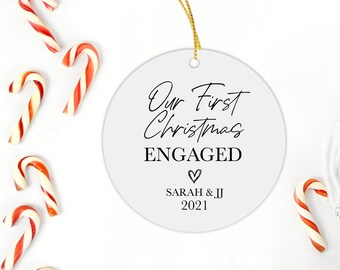 Our First Christmas Engaged Personalized Ornament 2021 | Christmas gift | newly wed gift | engagement gift