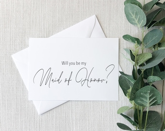 Maid of Honor Proposal Card | Will you be my Maid of Honor?