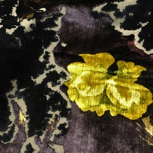 Luxury Velvet for Curtains and Upholstery, Floral Velvet Fabric By The Yard