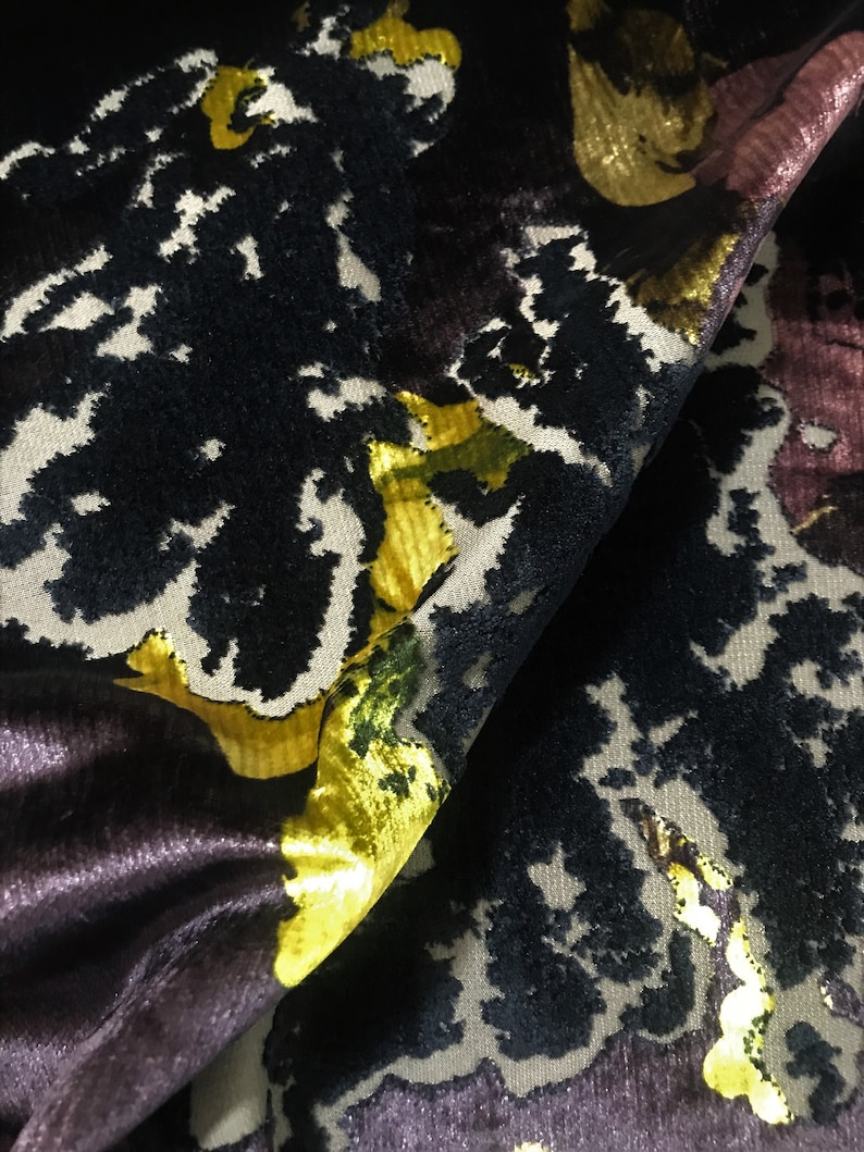 Luxury Velvet for Curtains and Upholstery Floral Velvet | Etsy