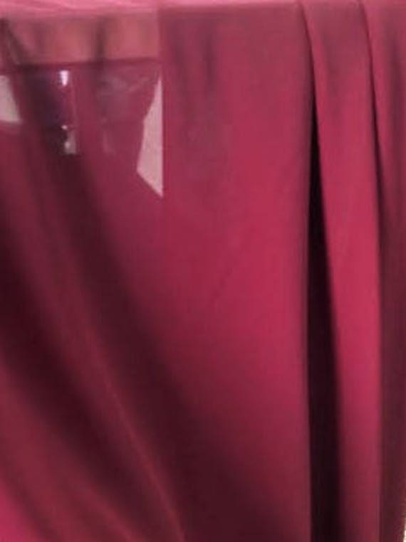 burgundy chiffon material