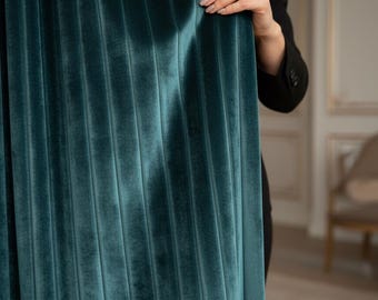 Fluwelen bekleding, ALLEEN STOF, petrolkleurige decorstof, meubels niet inbegrepen