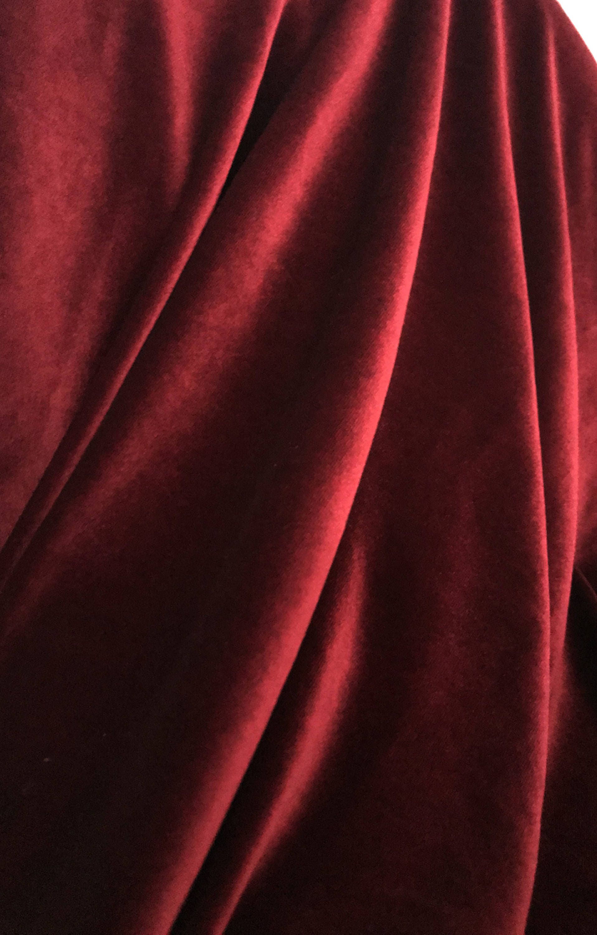 Burgundy Velvet Fabric Burgundy Red Velvet Fabric By The Yard Etsy