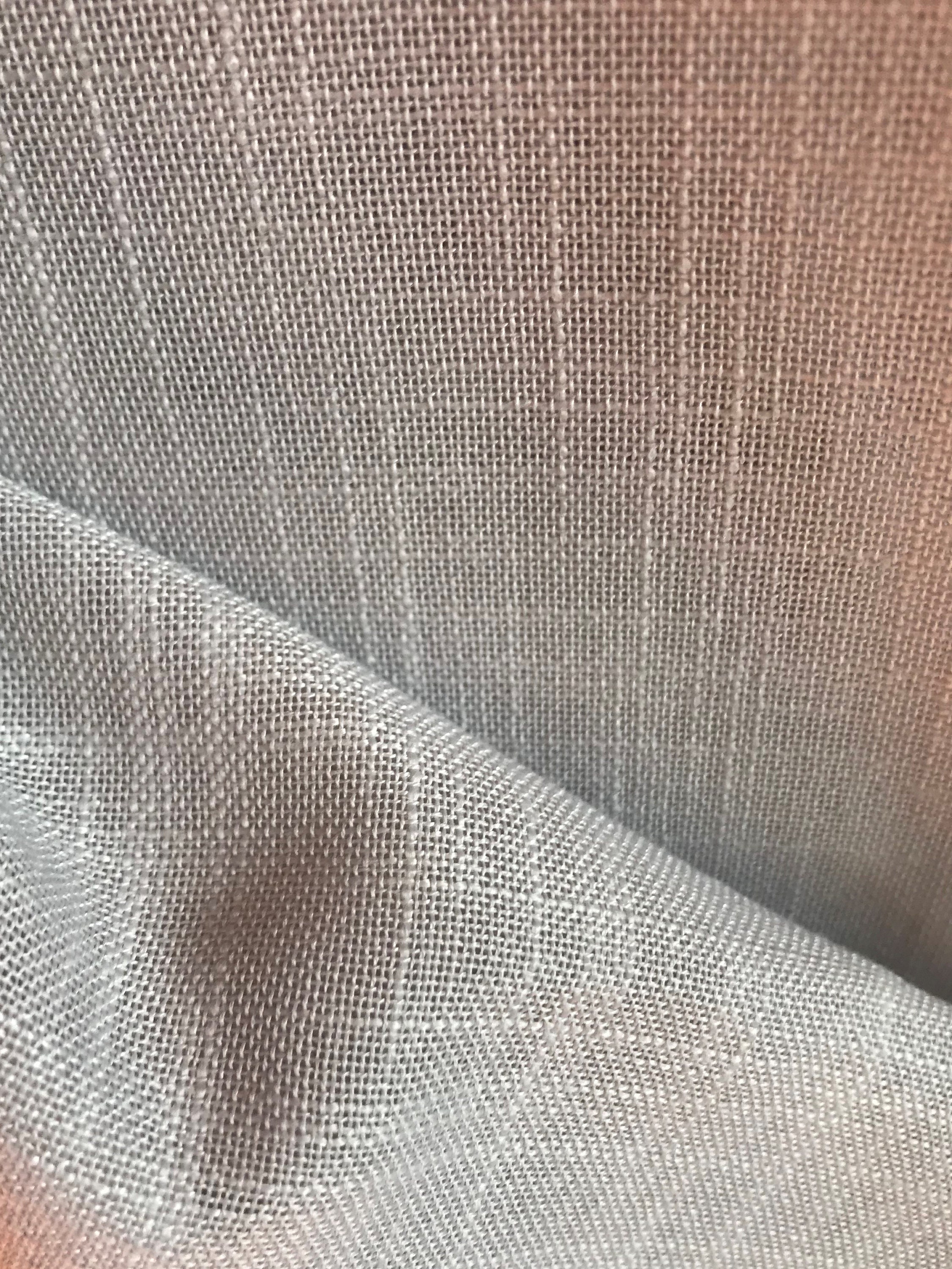 Light Grey Linen Fabric, Light Gray Semisheer Linen Material Sold by