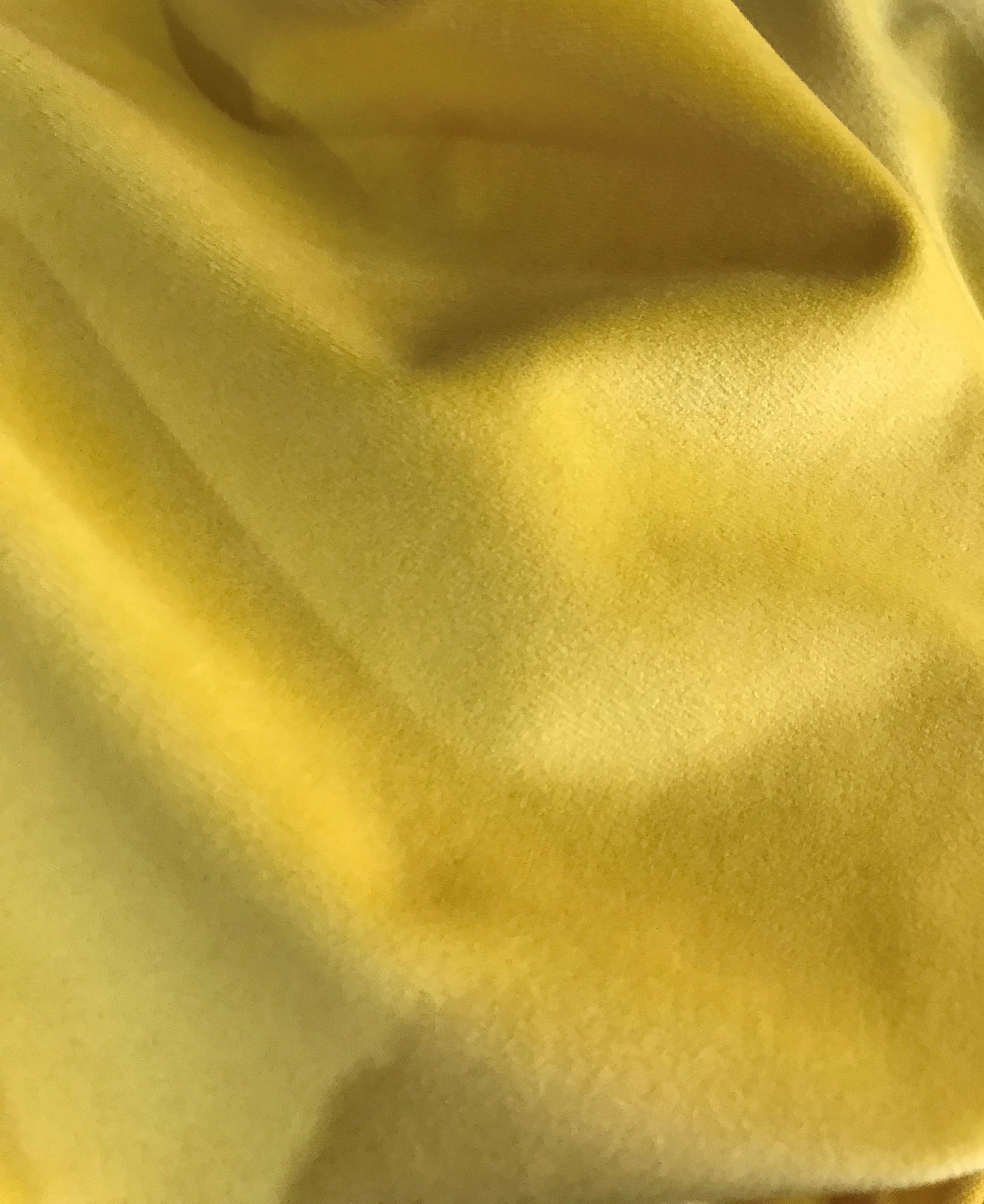 Tissu En Velours écrasé – Jaune Canari, 1 M – 150 X 100 Cm