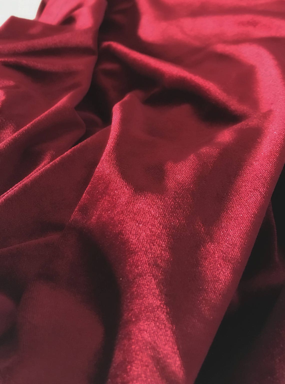 Burgundy Velvet Fabric Burgundy Red Velvet Fabric By The Yard Etsy