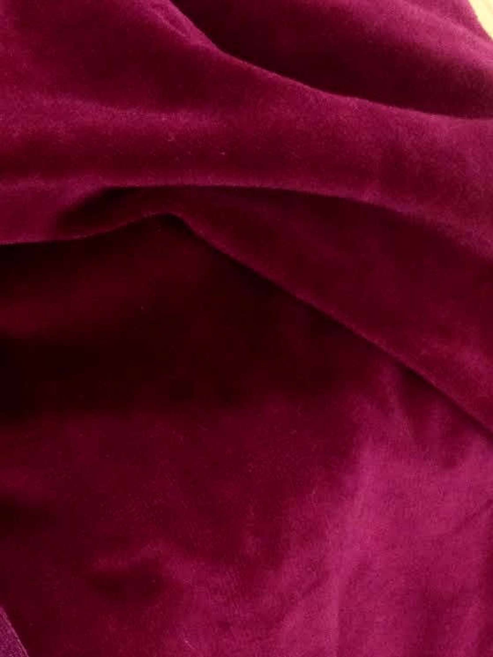 Burgundy Velvet Fabric Dark Red Velvet Fabric By The Yard Etsy