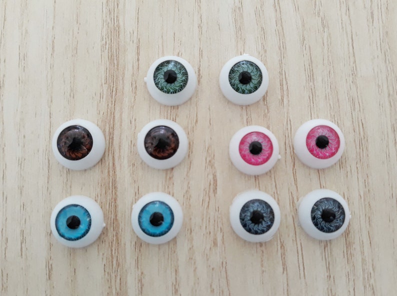 Doll#39;s eye New Free Shipping unit 25% OFF 12mm grey blue brown pink or green