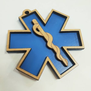 Star of Life Christmas Ornament EMT EMS