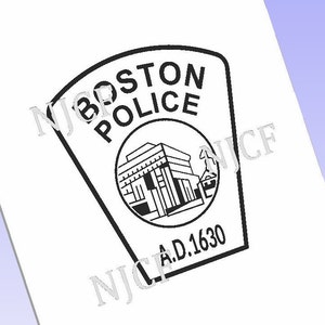 Boston Police Patch old patch police SVG, logo badge