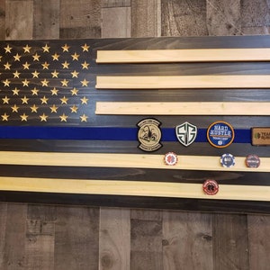 Patch panel, Thin Blue line American Flag.