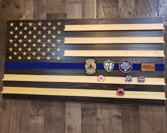 Patch panel, Thin Blue line American Flag.