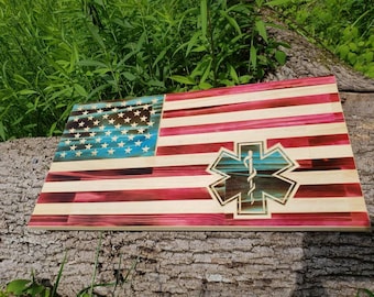 EMT  rustic flag