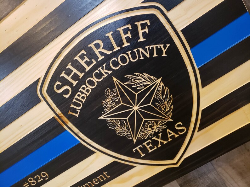Lubbock County Sheriffs Department Thin Blue Line Subdued Etsy