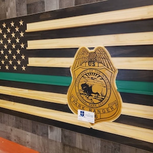 National Park Ranger Thin Green Line Subdued American Flag - Etsy