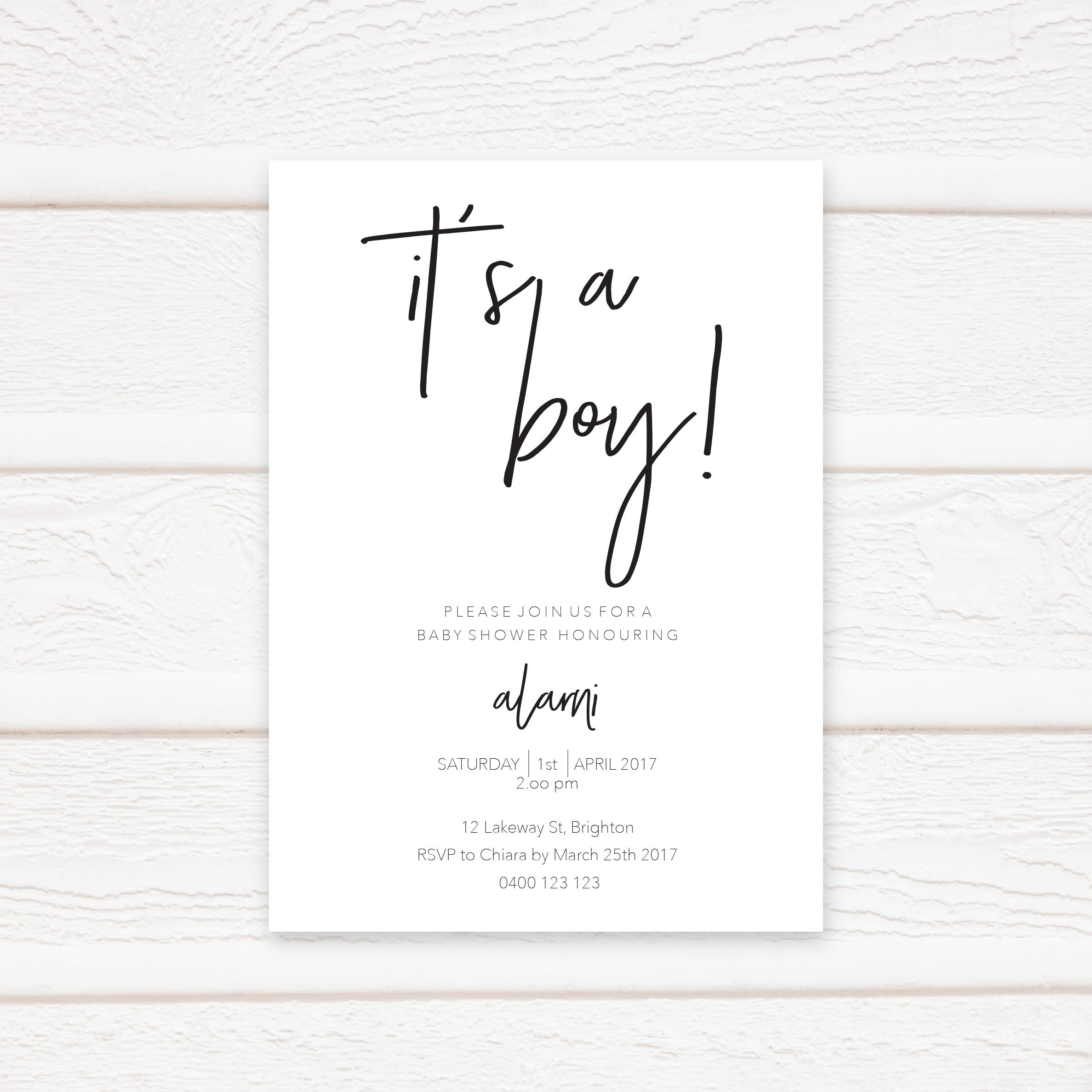 Printable Baby Shower Invite, Baby Shower, Printable Invite Etsy