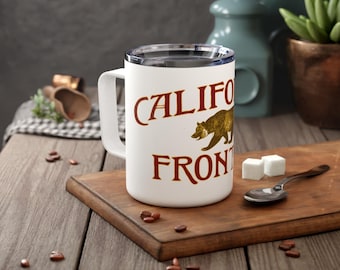 California Frontier Bear Insulated Mug | 10oz Travel Tumbler