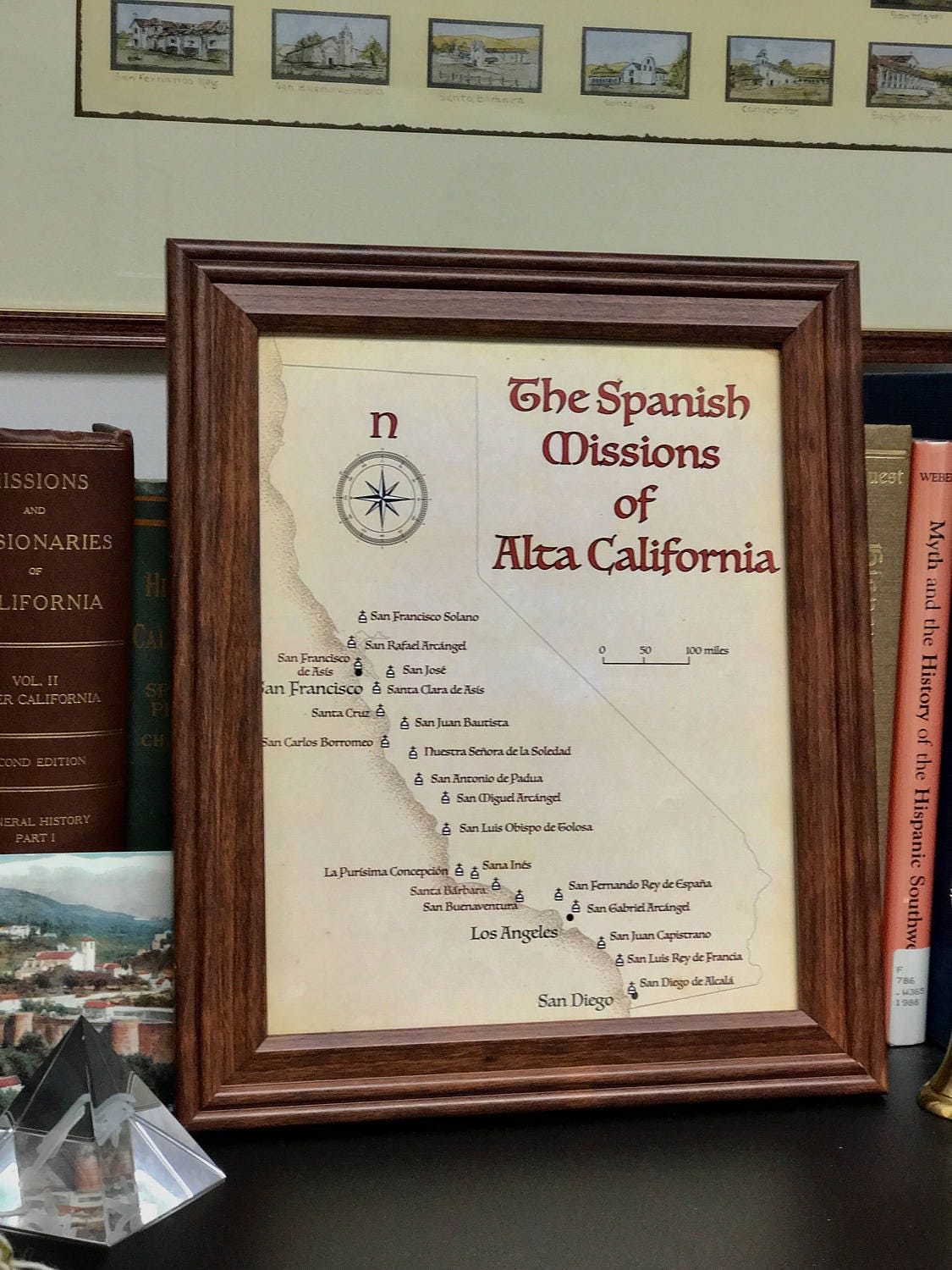 California Missions Map - Etsy