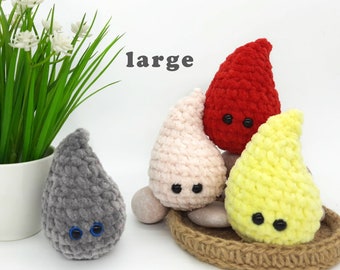 Worry pet drop Plush stress relief ball Anxiety toy With safe eyes Pleasant to touch decor
