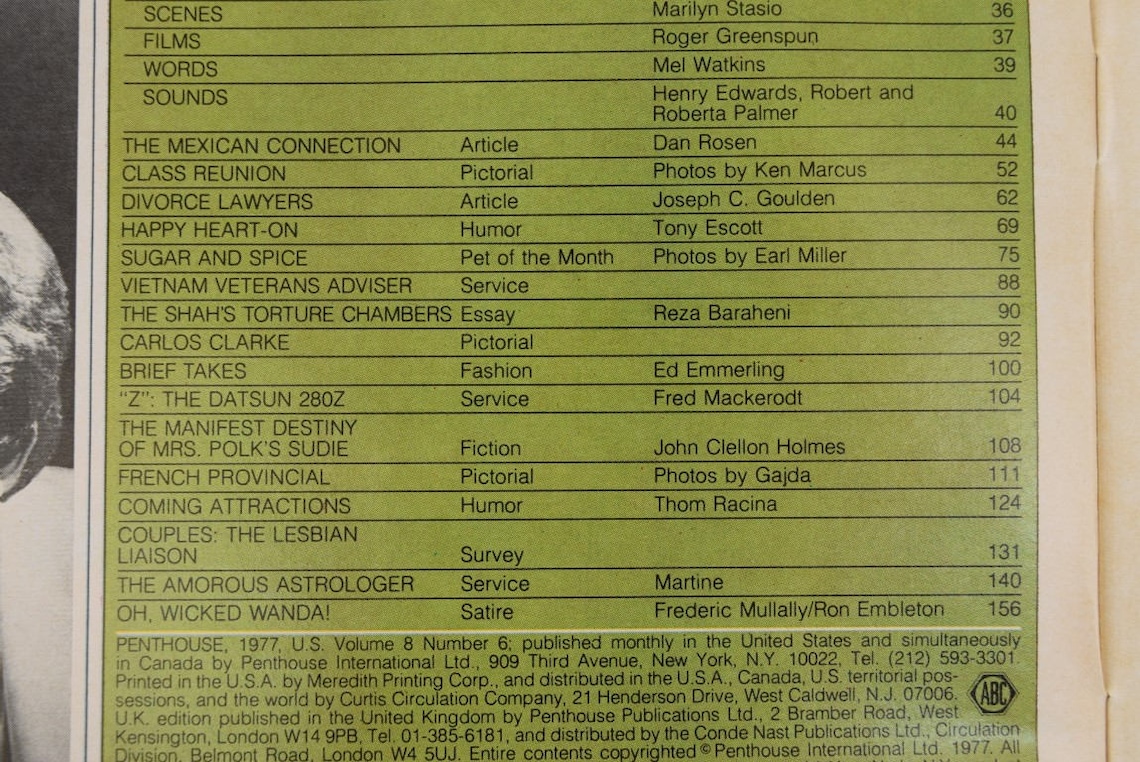 Penthouse Magazine February 1977 Betsy Harris Mexican Mafia | Etsy