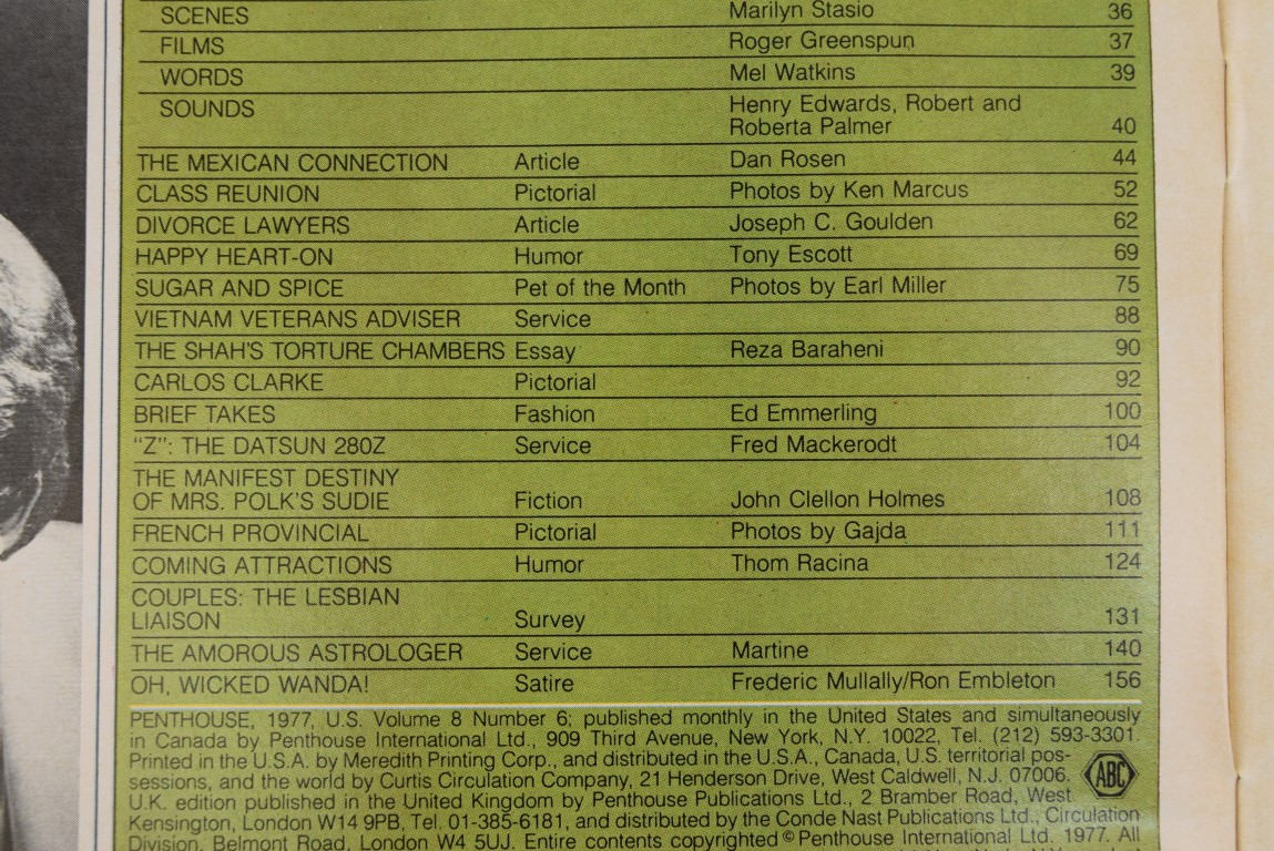 Penthouse Magazine February 1977 Betsy Harris Mexican Mafia Etsy