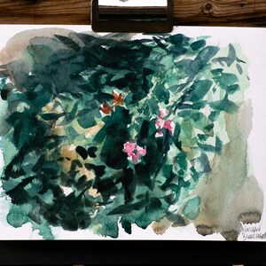Original Plein Air Watercolor Painting: &quot;Finding Color&quot; - Nature, Landscape, Scenery, Impressionism