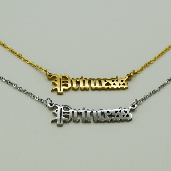 Princess necklace, princess name necklace, Princess pendant, princess name necklaces, princess chain, princess name necklace