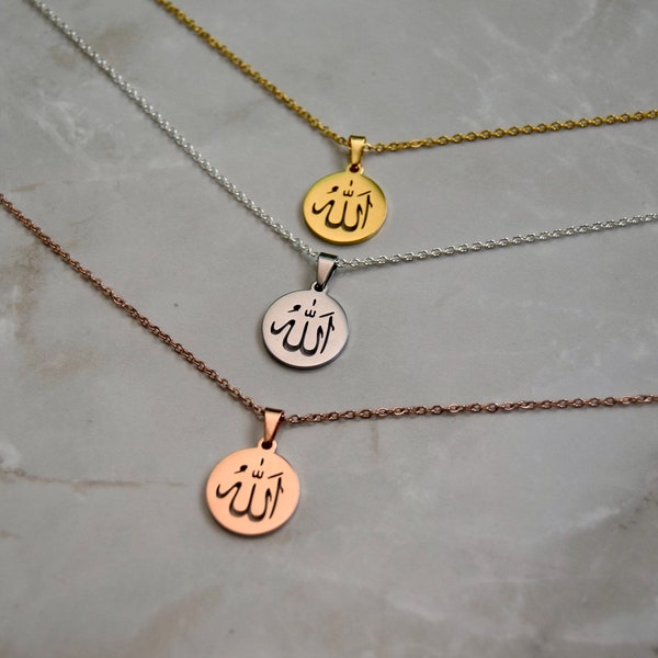 God Name Symbol Necklace, Allah Necklace, Muslim pendant, Islamic Necklace tears of Allah, Arabic Name Necklace, religious Necklace, Allah