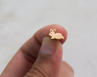 bunny earrings gold