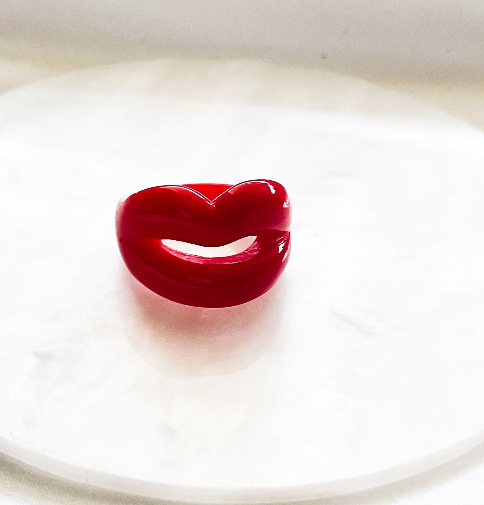 Acrylic Lip Rings Acrylic Ring Lip Shape Ring Lip Shape Etsy