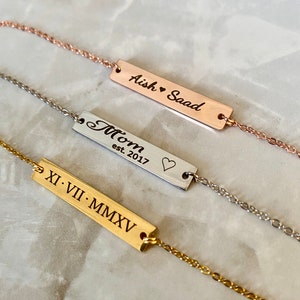 Personalized Necklace Engraved Necklace Custom Necklace for Women Valentines day gift, Friend gift, Mothers day gift, Name Necklaces
